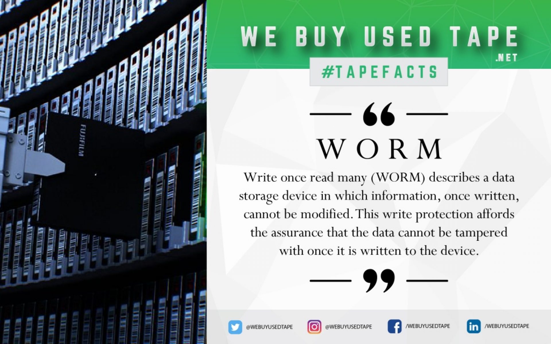 What is WORM Storage? We Buy Used Tape